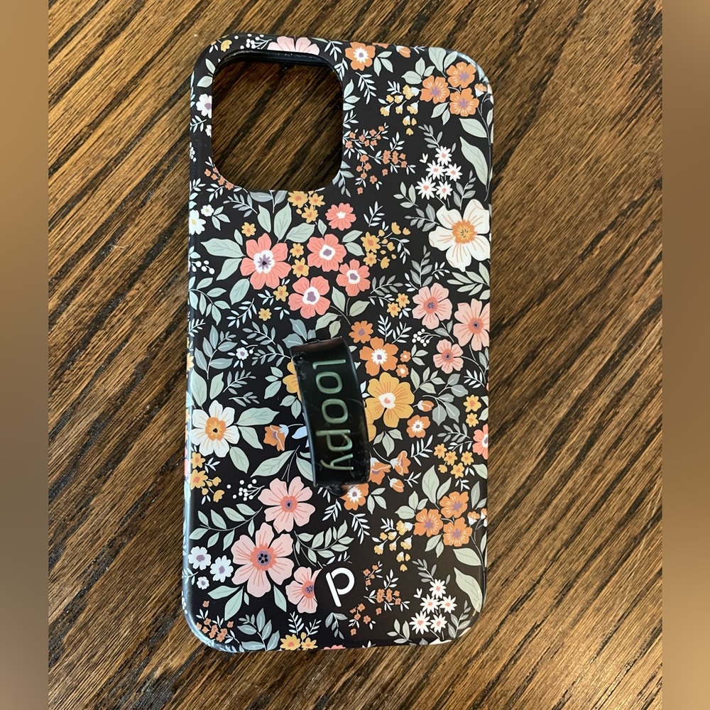 Loopy Case Black Floral Phone Case